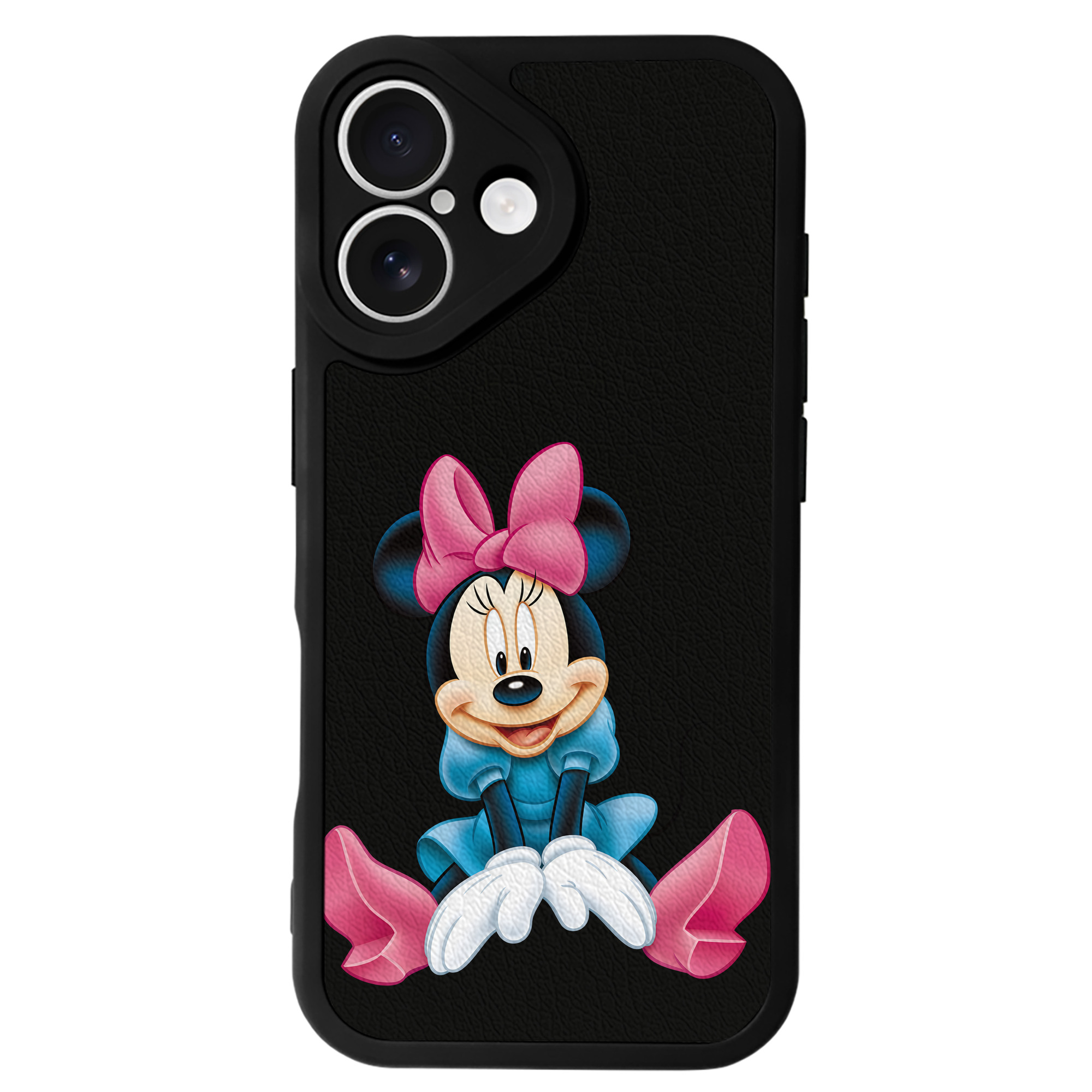 （画像用） ミッキーマウス Mickey Mouse 【iPhone 16シリーズ対応】シリコンスマホケース（レザー調） 材質：シリコン